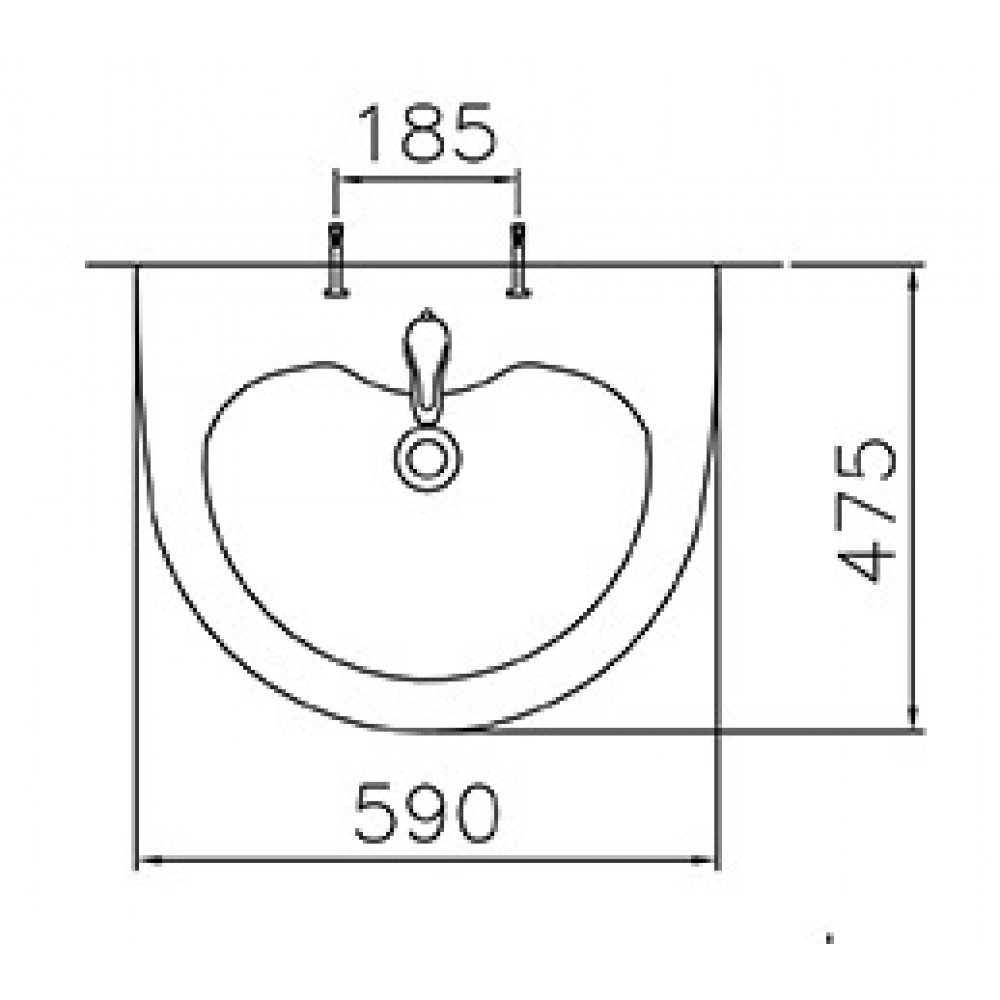 Chậu Lavabo CAESAR L2230 Treo Tường