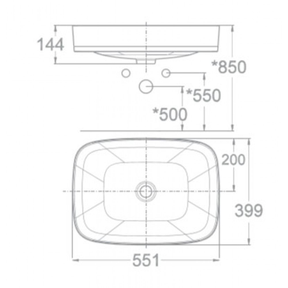 Chậu Lavabo đặt bàn American WP0628