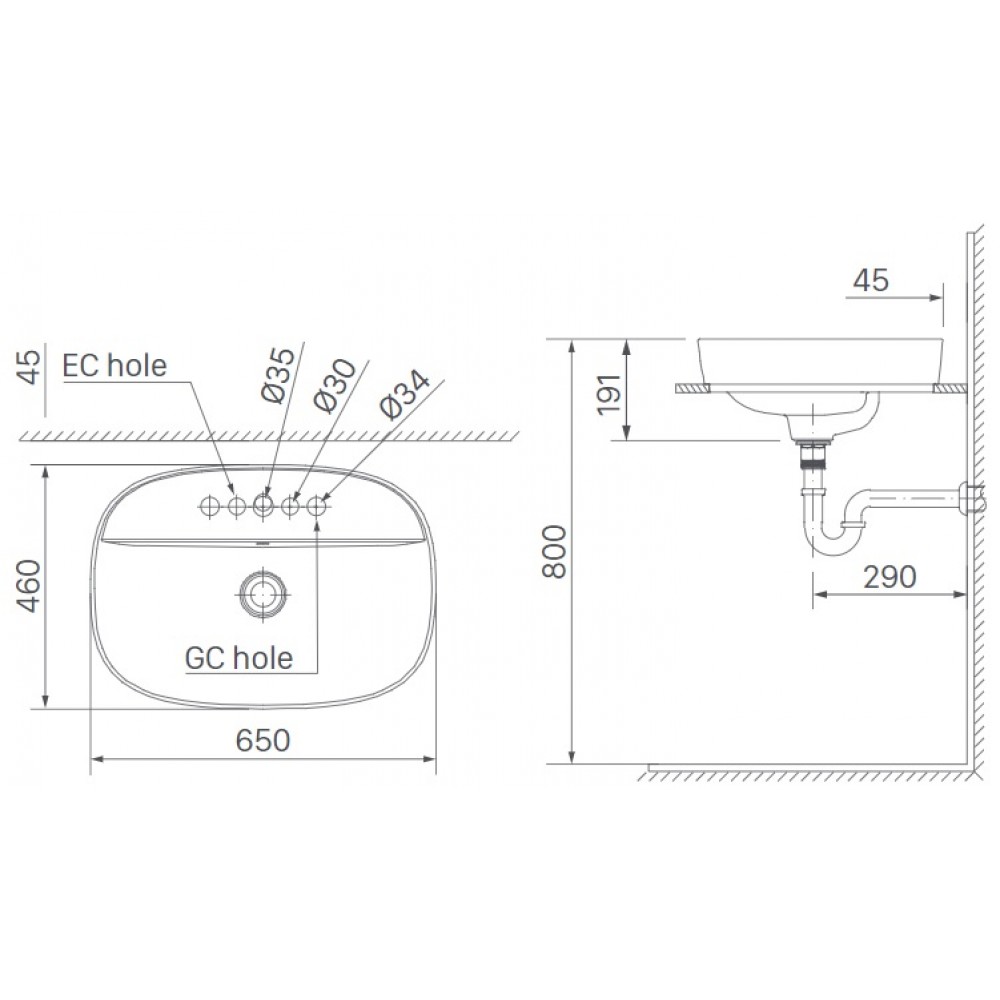 Inax AL652V chậu Lavabo đặt bàn