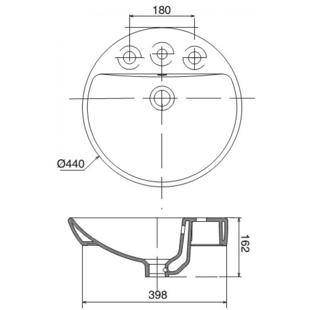Chậu Lavabo Viglacera V26 Đặt Bàn
