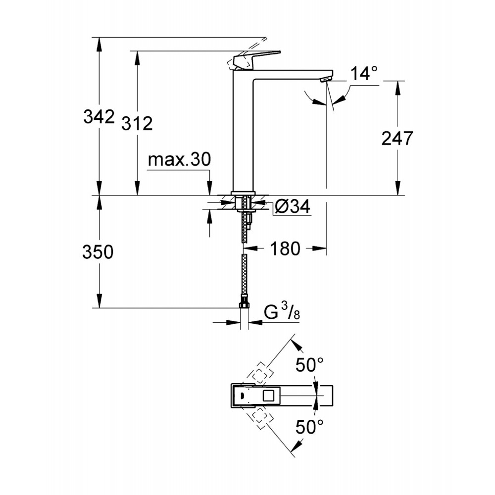 ban-ve-voi-chau-grohe-eurocube-size-xl-23406000