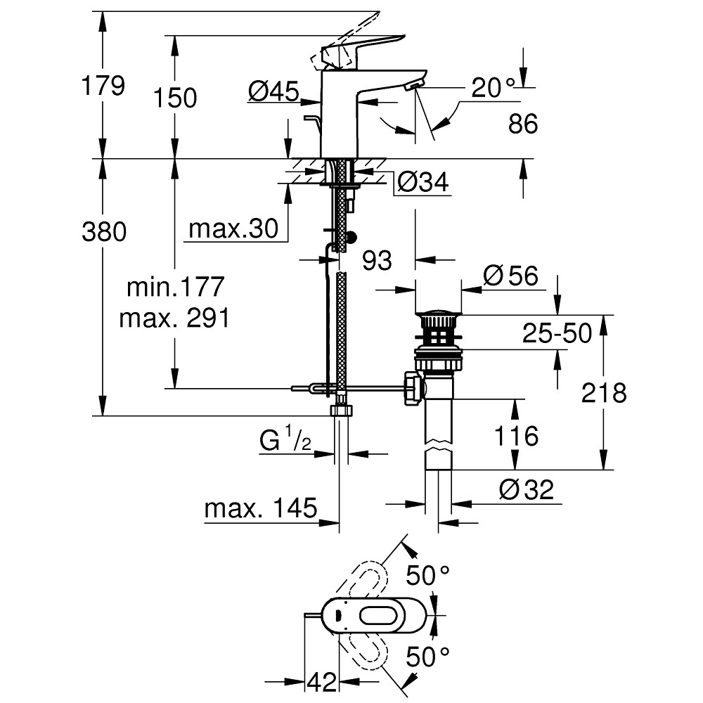 ban-ve-voi-lavabo-grohe-bauloop-size-s-32814000-