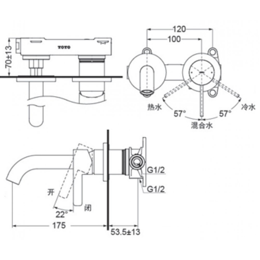 ban-ve-voi-lavabo-toto-tlg11307b-gan-tuong