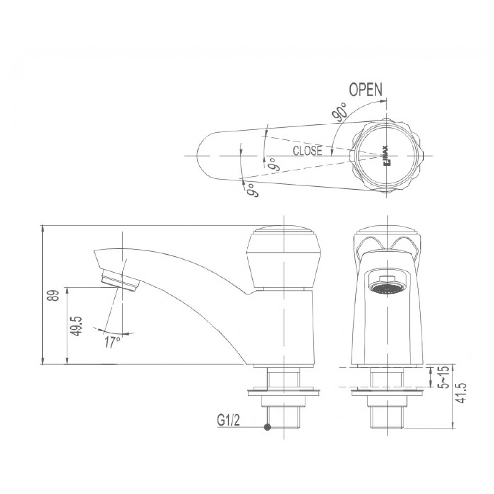 Vòi Lạnh Lavabo Inax LFV12A