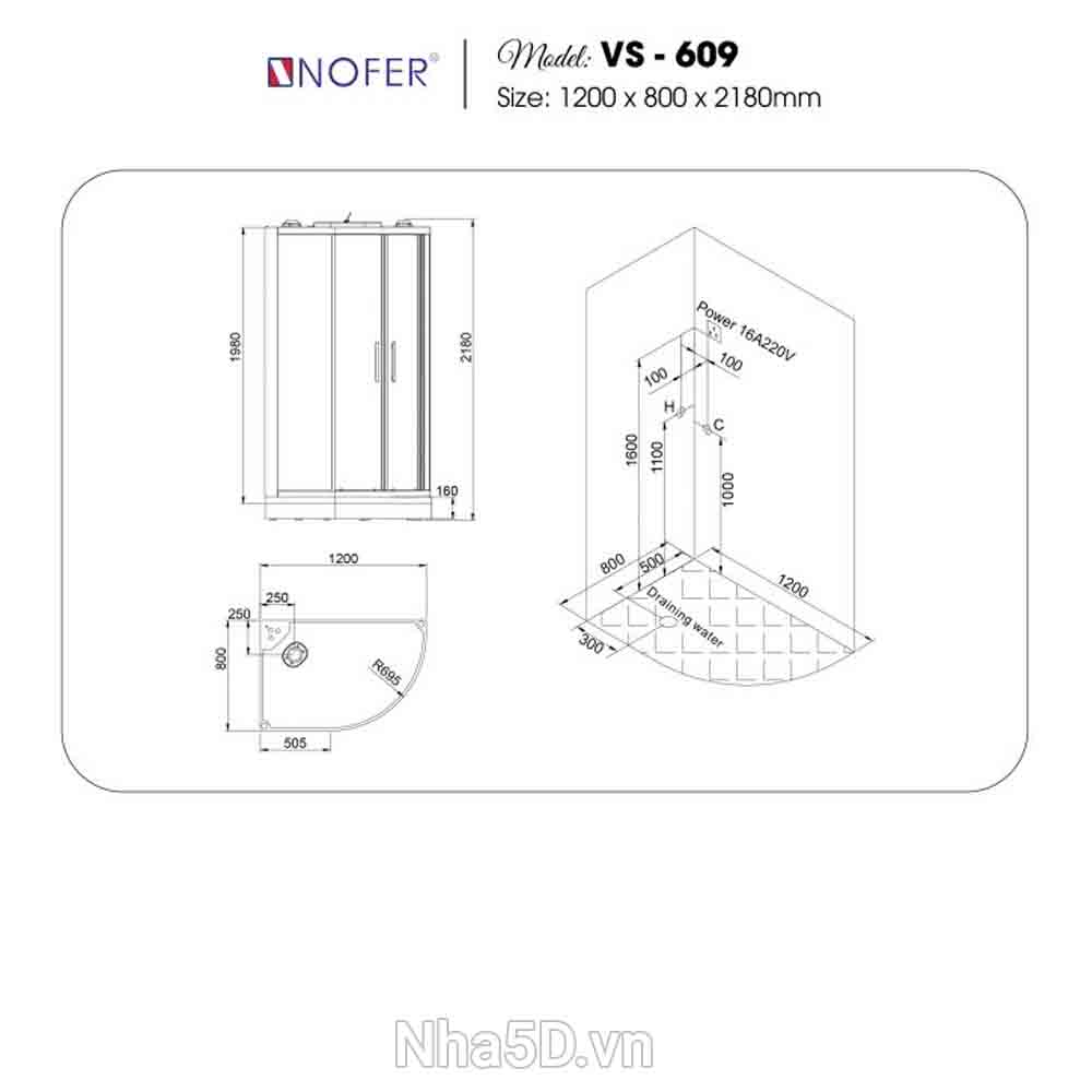 Phòng xông hơi NOFER VS609